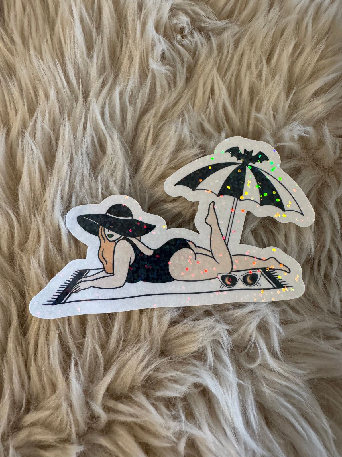 Orange beach babe Stickers