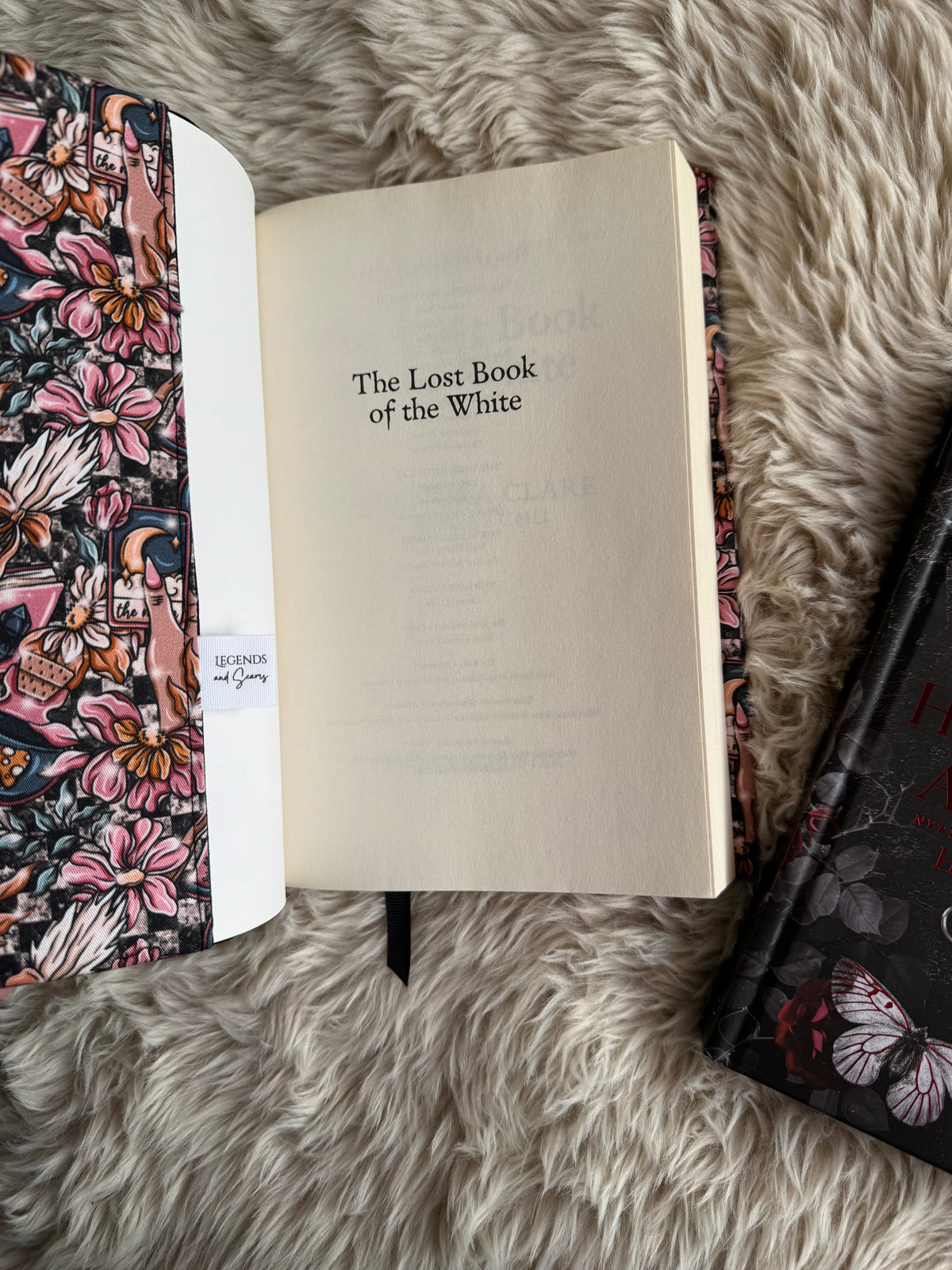 Floral reader dust jacket