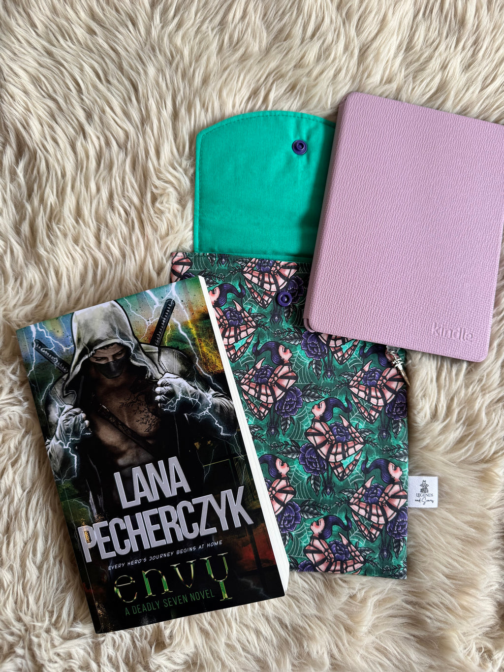 Suspended Small eReader and Book Sleeve
