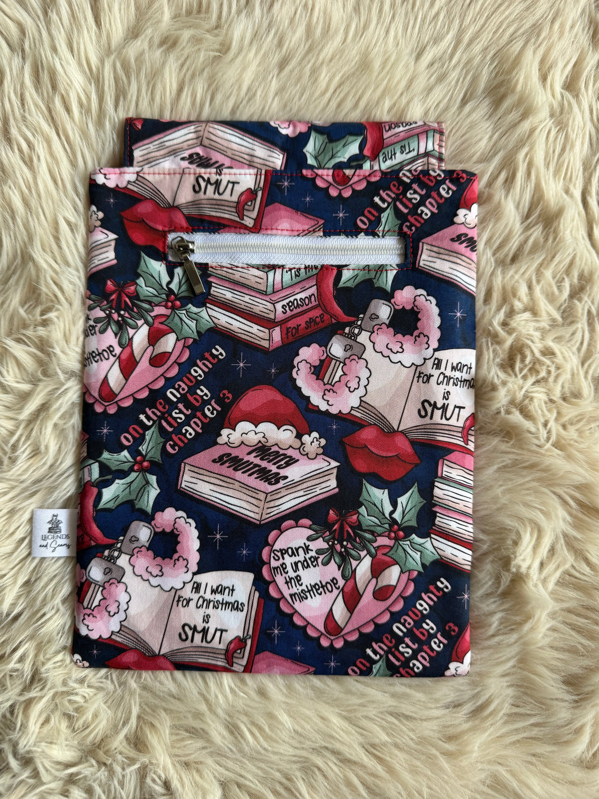 Smutmas (Navy) Small eReader and Book Sleeve