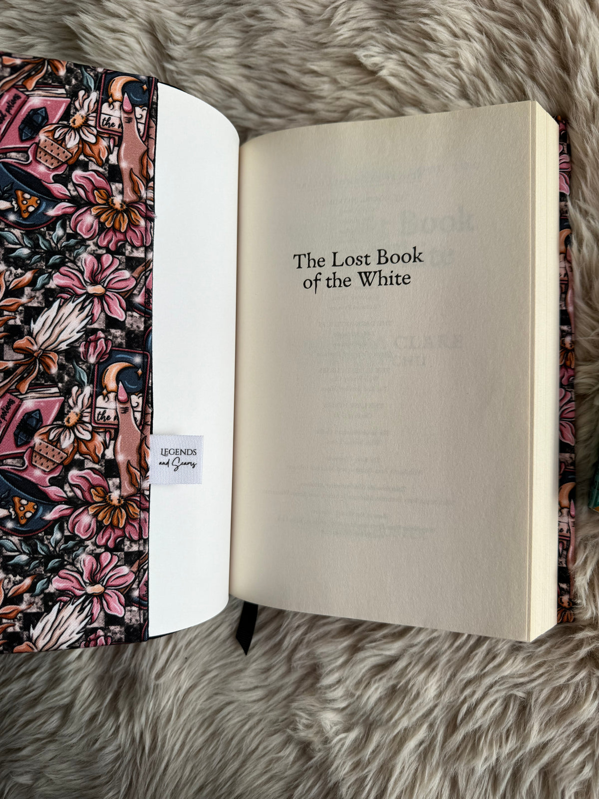 Floral reader dust jacket