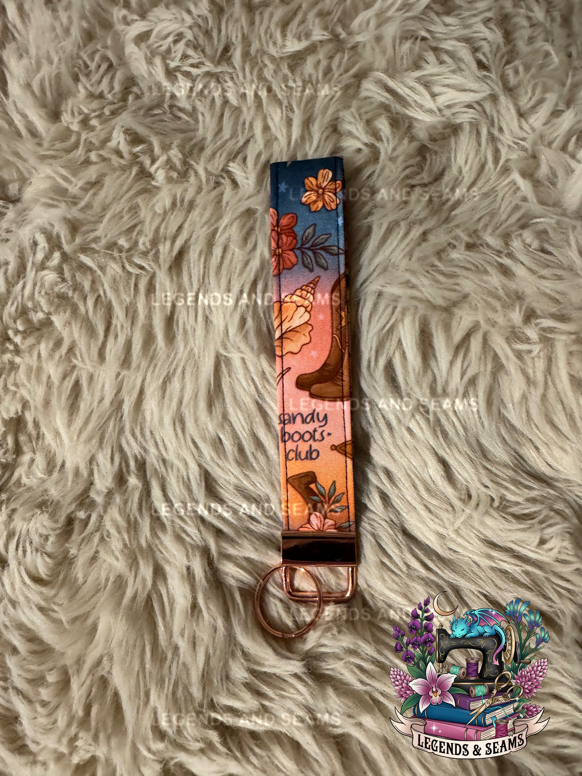 Coastal Cowgirl (Blue Ombré) Wristlet