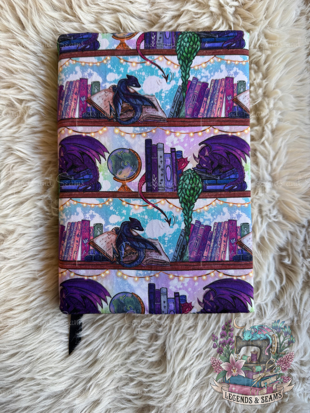 Dragon bookshelf dust jacket