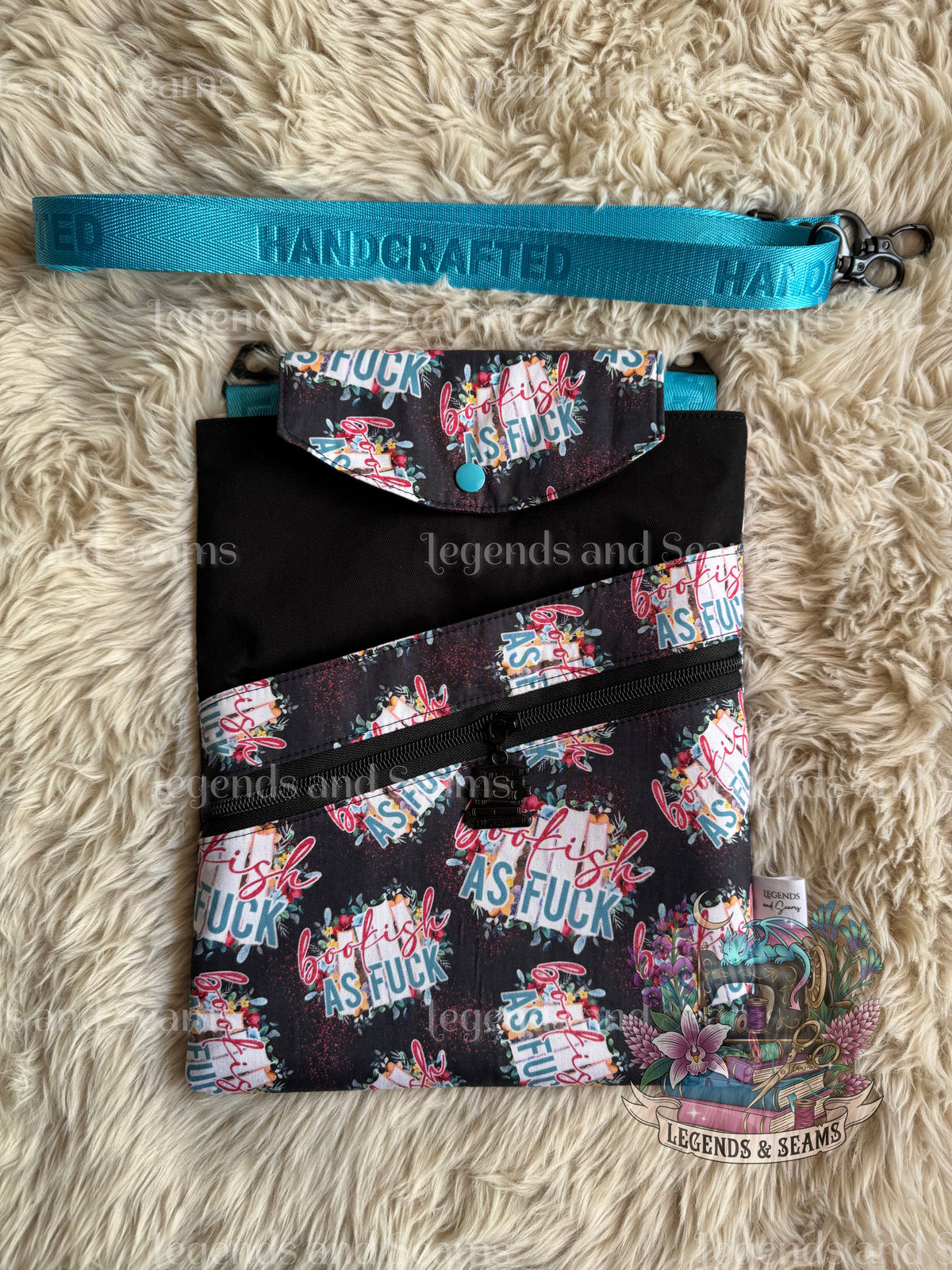 Bookish as f@#k Large 3in1 with adjustable strap