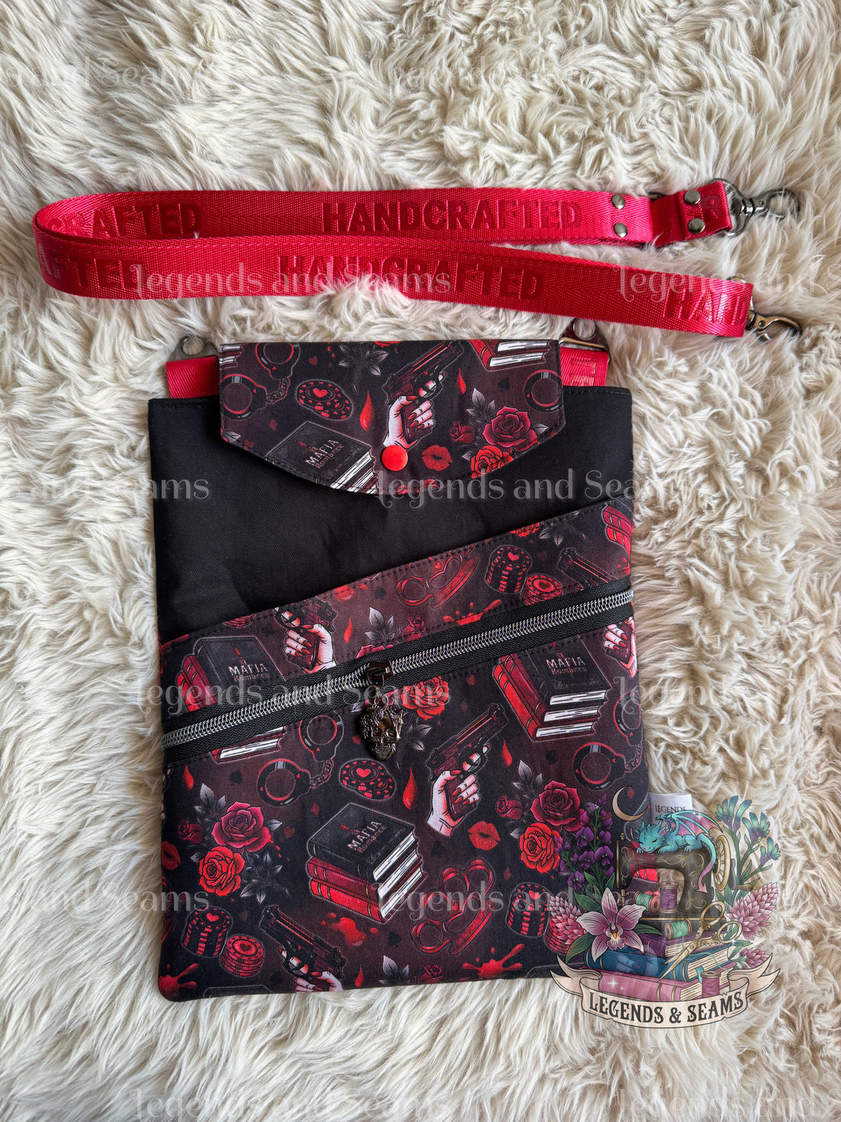 Mafia (Vibrant Red) Large 3in1 with adjustable strap