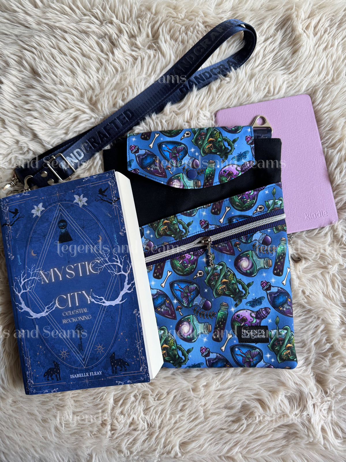 Alchemist (Blue with Coloured Potions) Large 3in1 with adjustable strap
