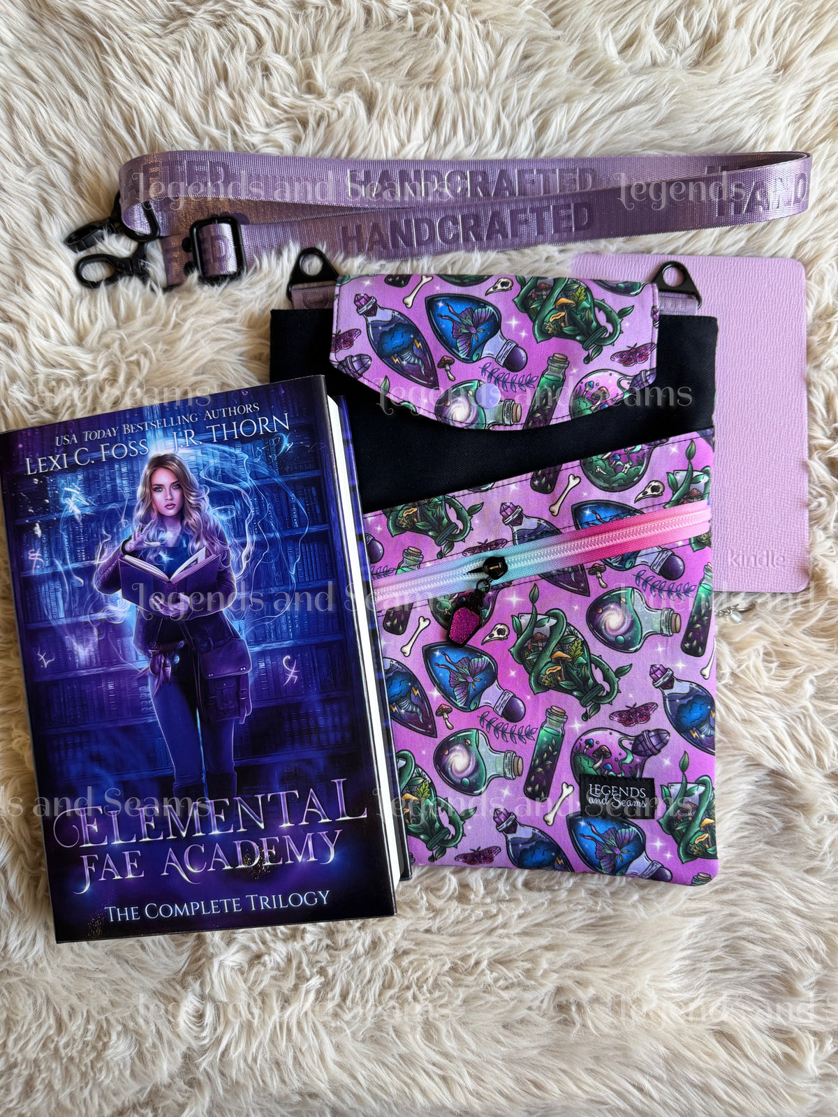 Alchemist (Pink and Purple with Full Colour Potions) Large 3in1 with adjustable strap