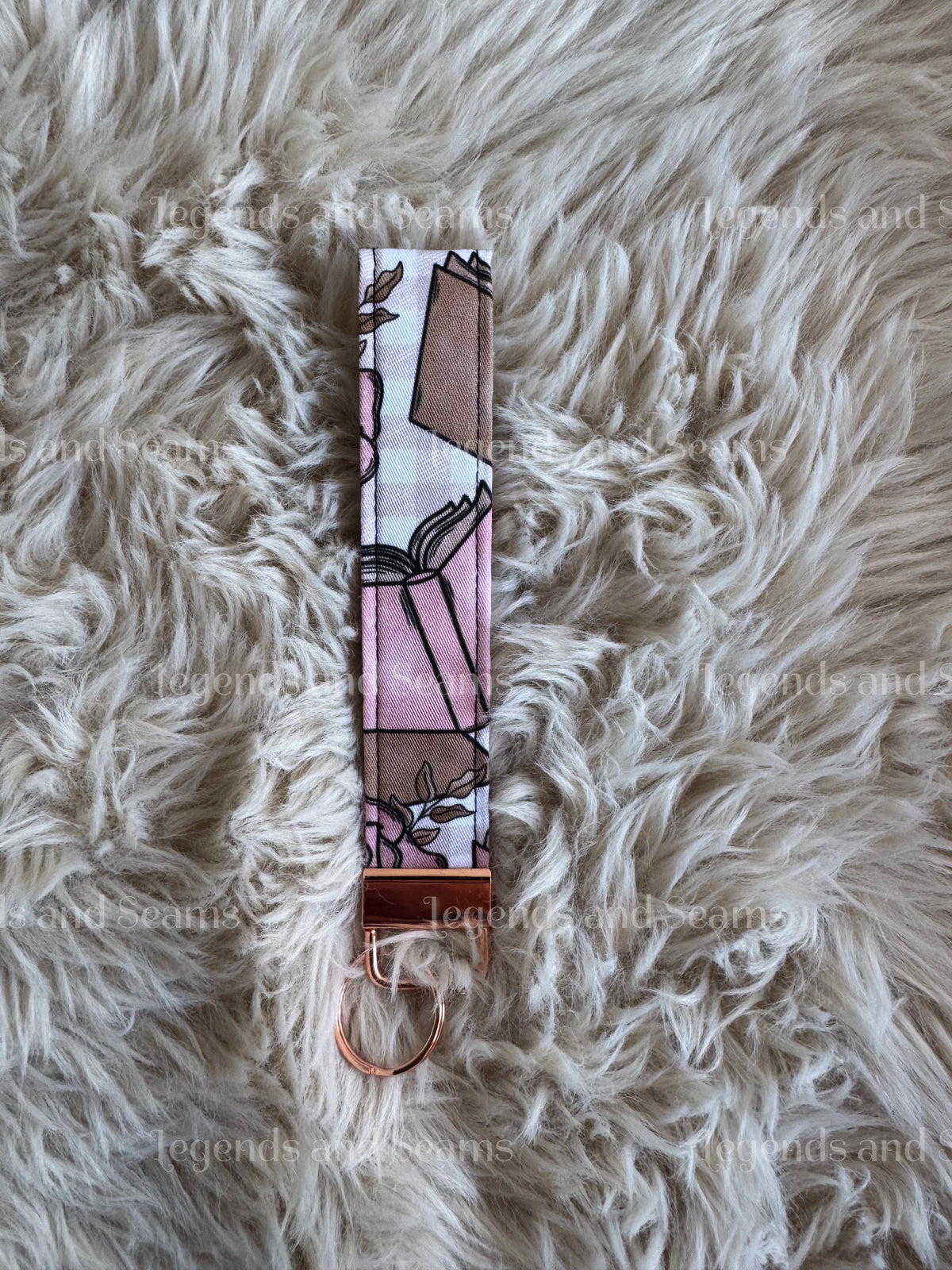 Pink Books Wristlet