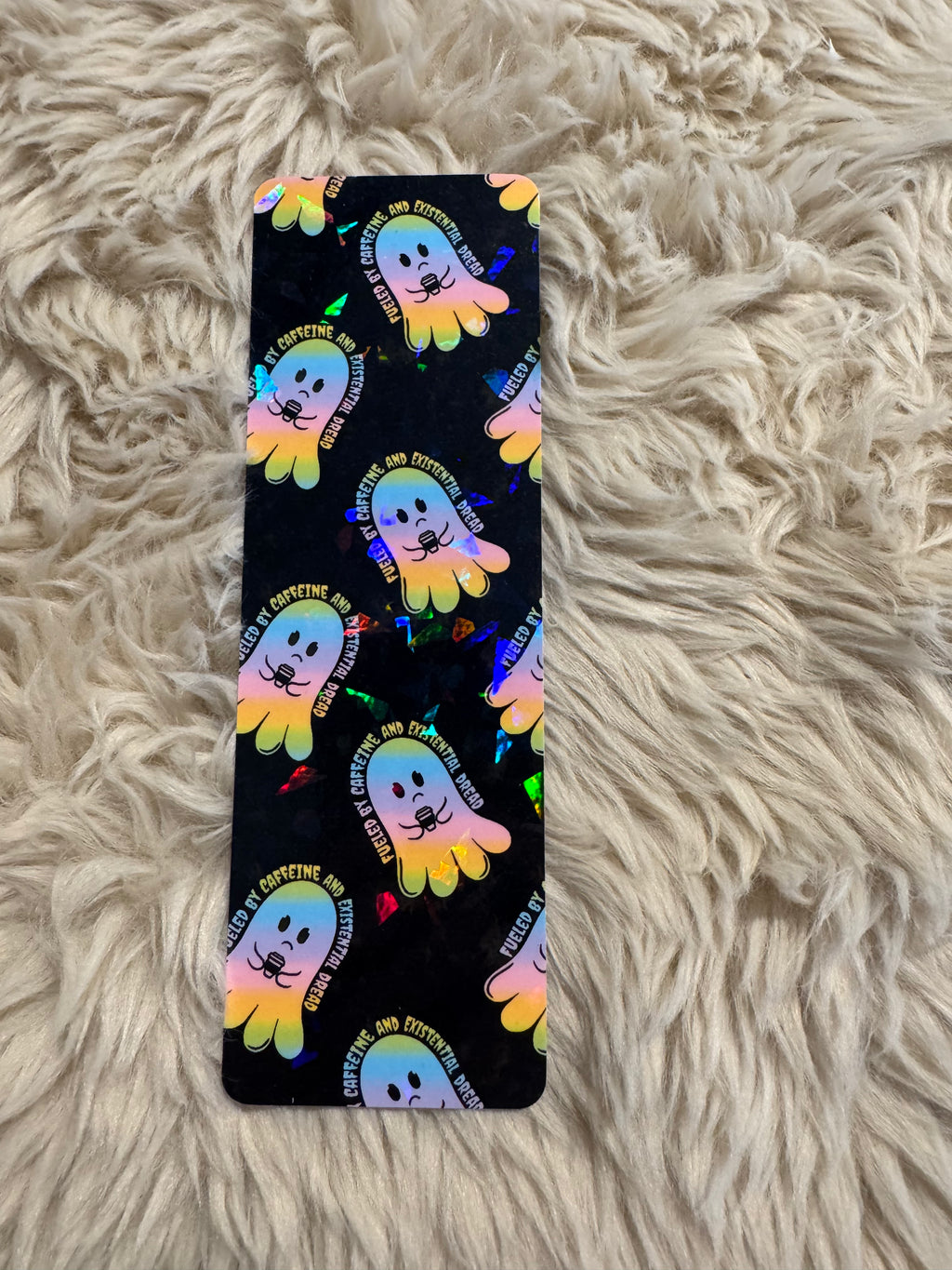Coffee and existential dread (Rainbow) Bookmark