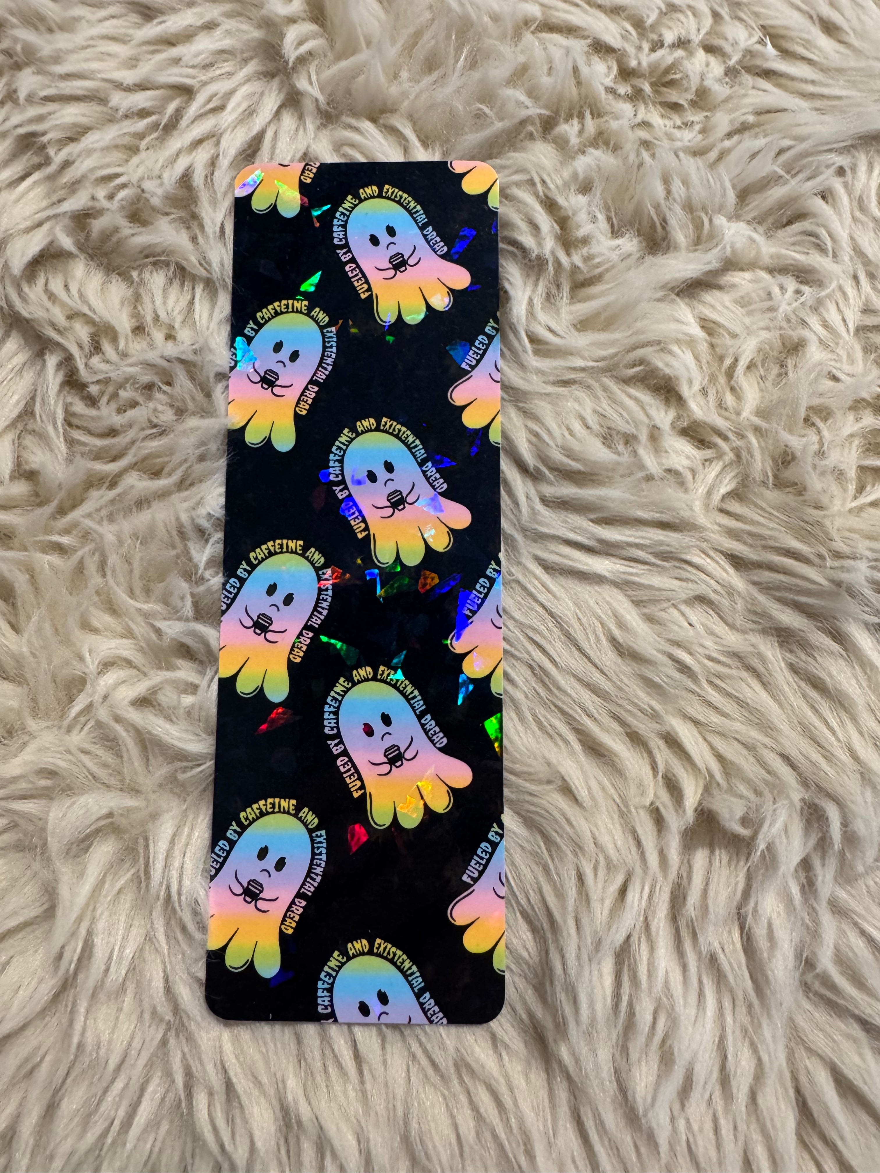 Coffee and existential dread (Rainbow) Bookmark