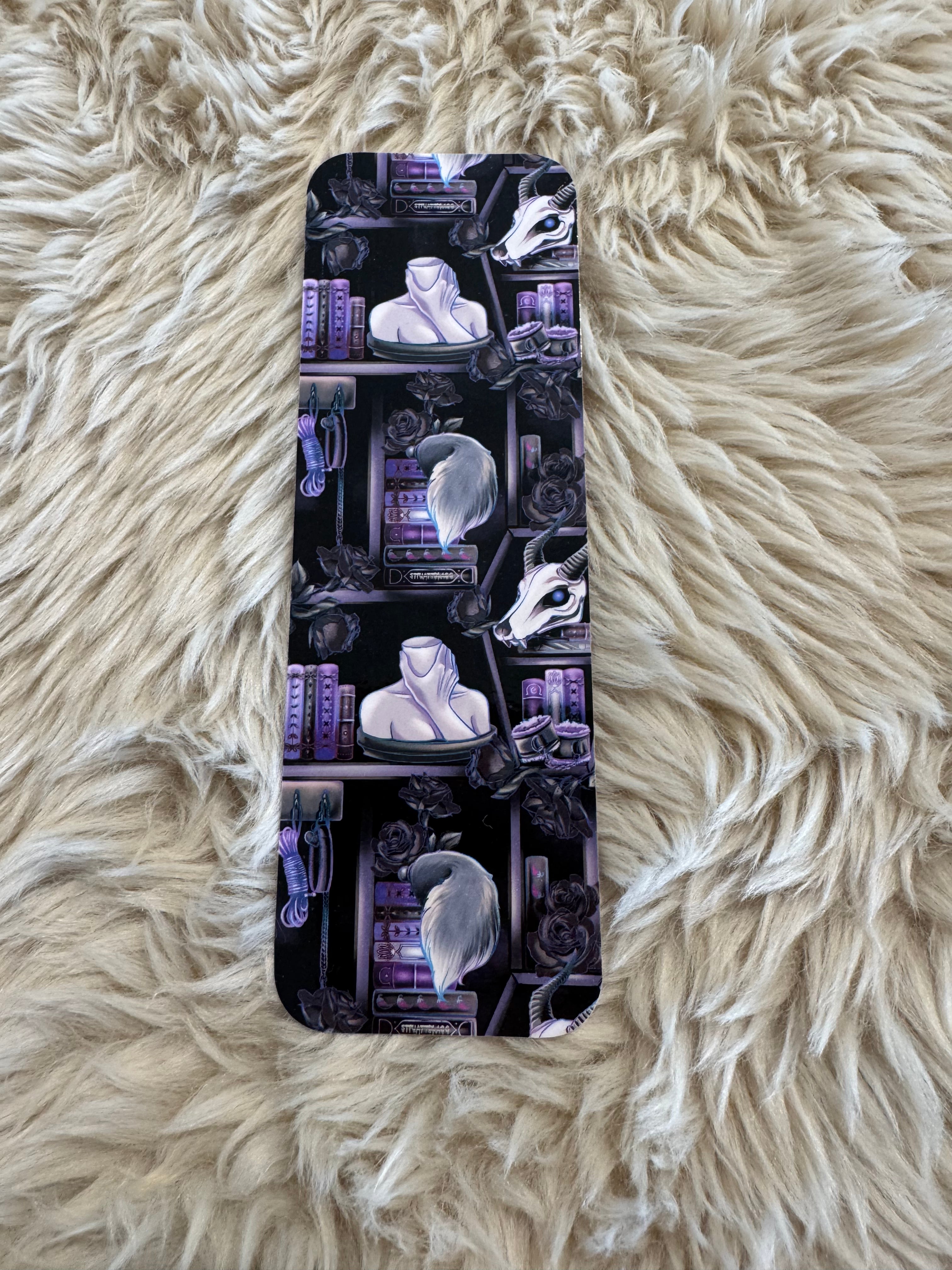 Dark romance shelves (Purple) Bookmark