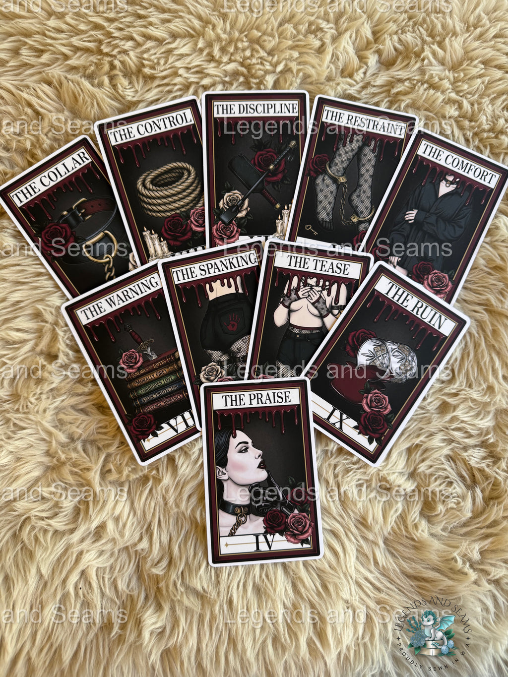 Full Set Dark Romance Tarot Bookmarks