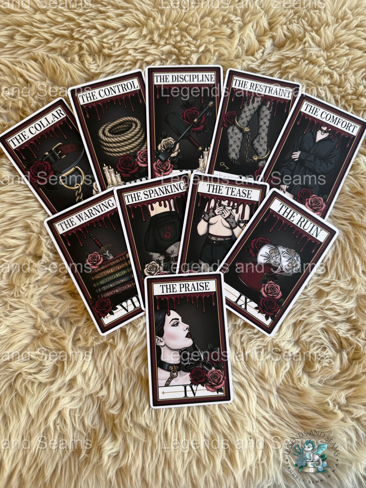 Full Set Dark Romance Tarot Bookmarks