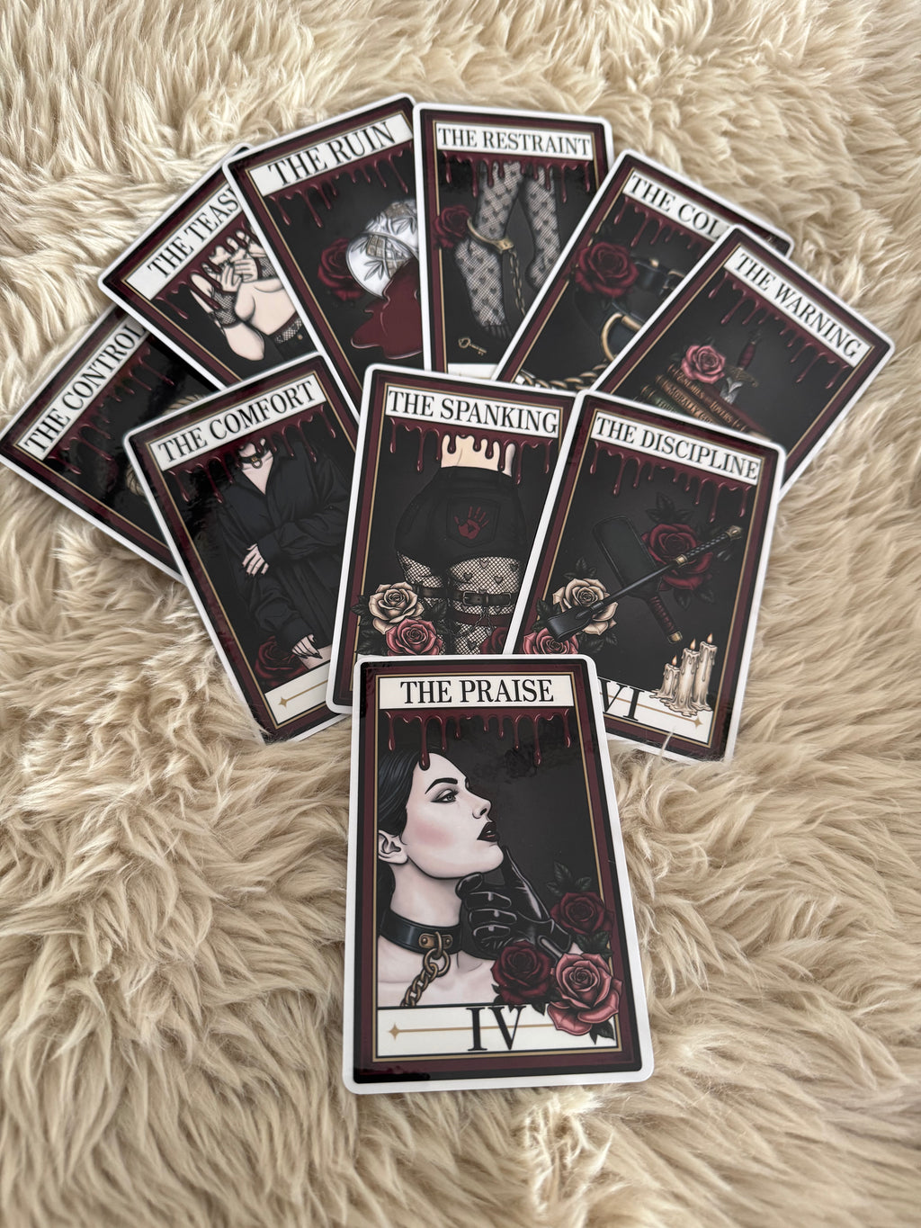 Full Set Dark Romance Tarot Bookmarks