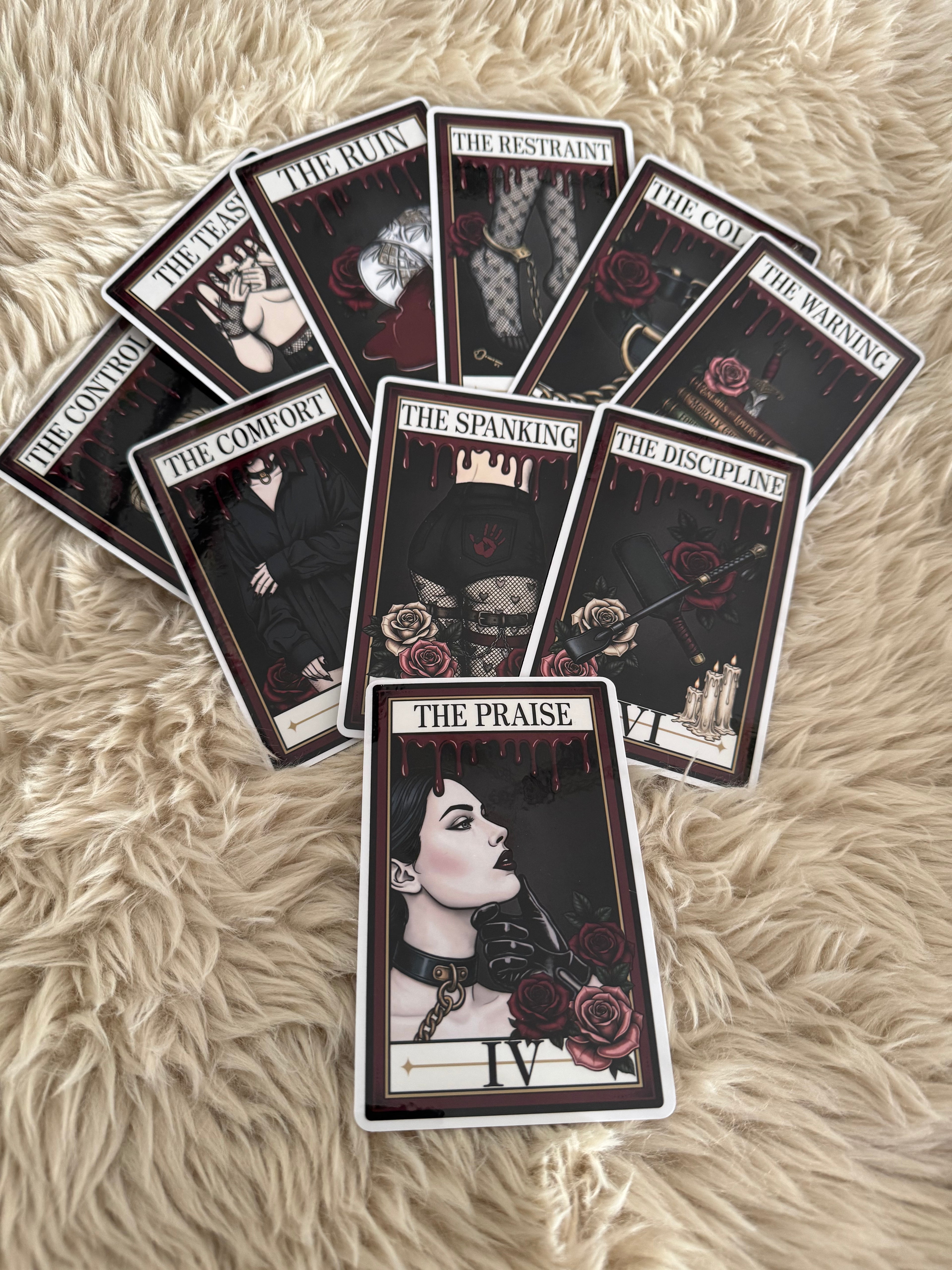 Full Set Dark Romance Tarot Bookmarks