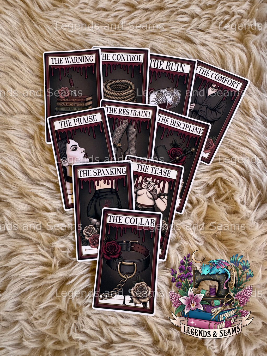 Full Set Dark Romance Tarot Stickers