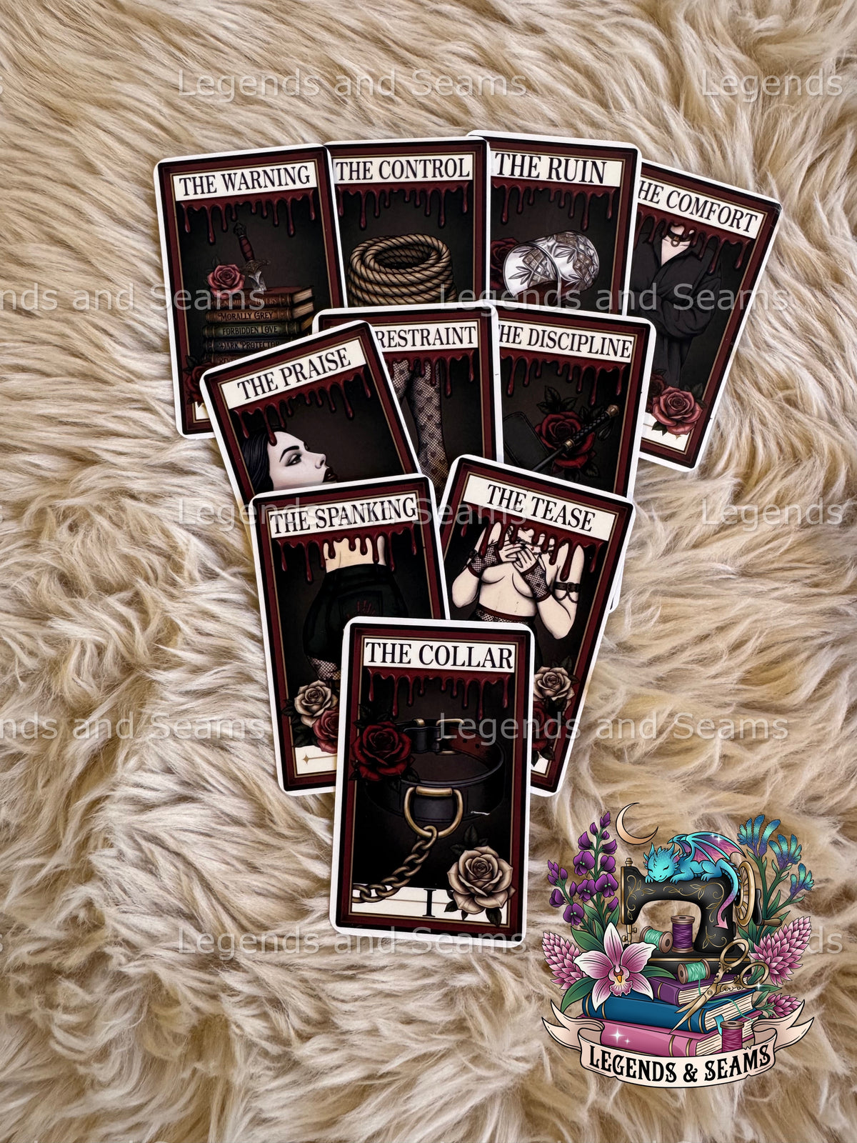 Full Set Dark Romance Tarot Stickers
